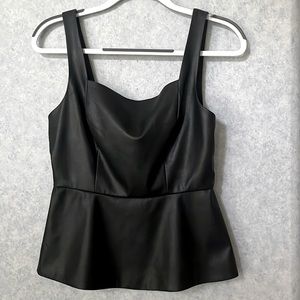 BCBG vegan leather cami tank